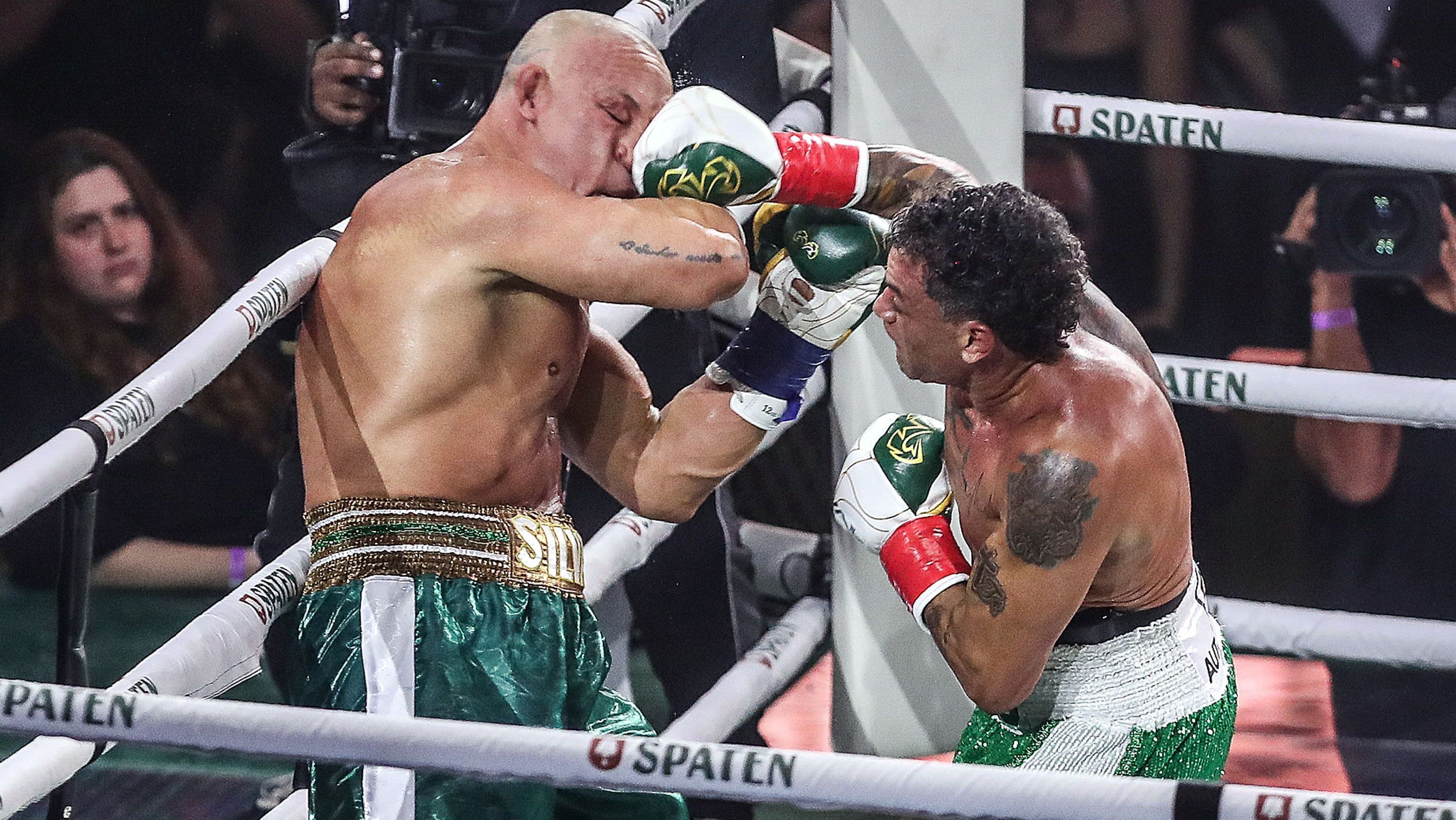 Popó e Wanderlei Silva durante o Spaten Fight Night 2