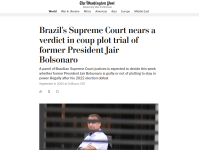 Imprensa internacional repercute voto de Moraes no julgamento de Bolsonaro