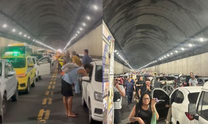 Incêndio em carro fecha túnel Rebouças por uma hora no Rio