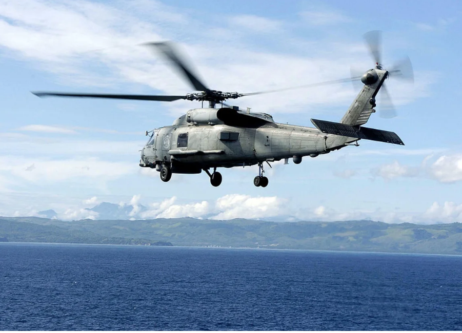Um Seahawk, semelhante ao que voou na segunda-feira no Caribe, 11 de janeiro de 2005