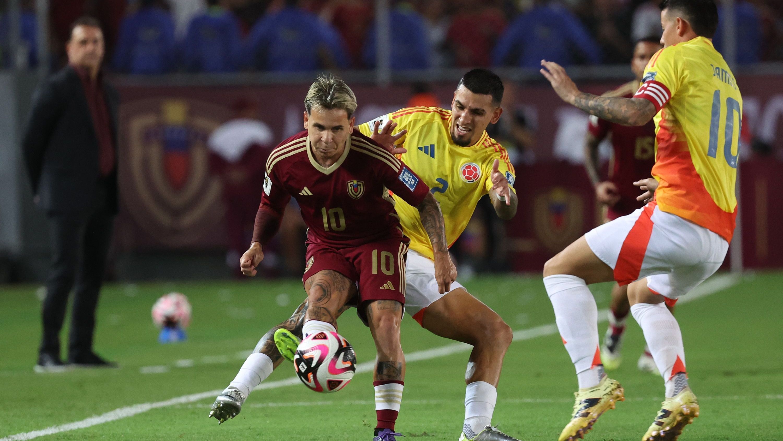 Venezuela e Colômbia, pelas eliminatórias da Copa do Mundo