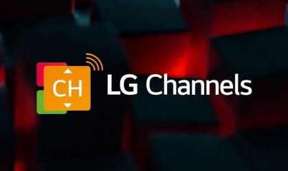 Logo da LG Channels com o padrão gráfico do CNN Money