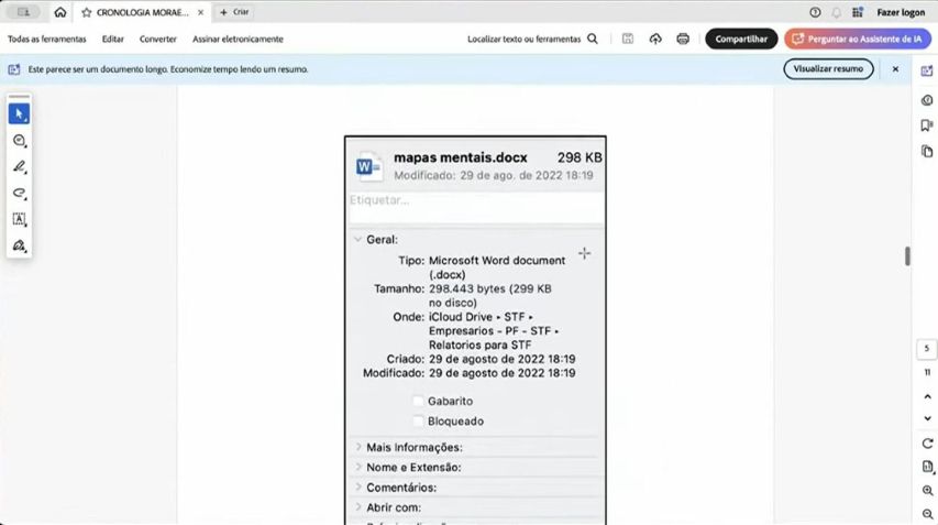 Documentos apresentados por Eduardo Tagliaferro, ex-assessor de Alexandre de Moraes •