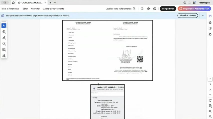 Documentos apresentados por Eduardo Tagliaferro, ex-assessor de Alexandre de Moraes •