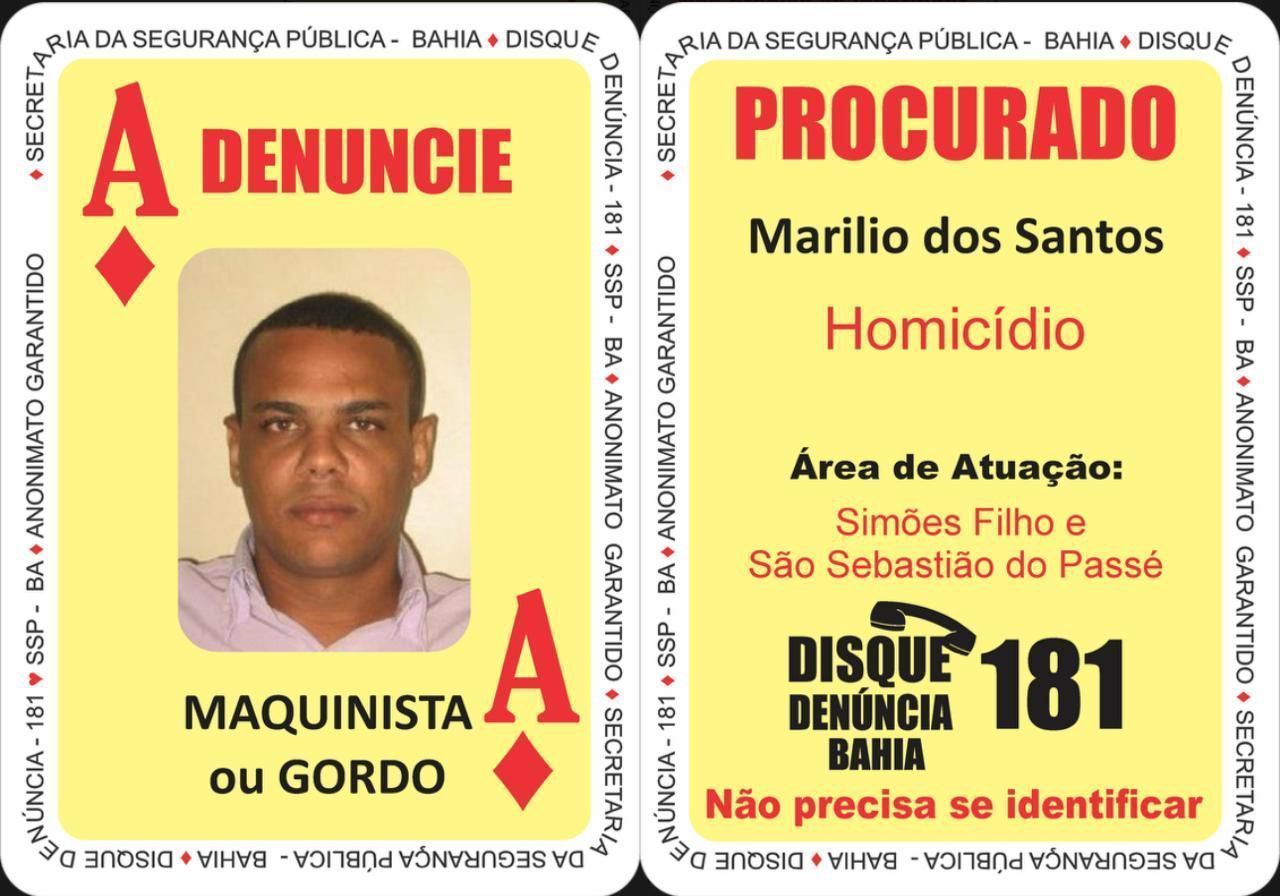 Josevan Dionísio dos Santos, conhecido como “BZ”, era apontado como Nove de Ouros do Baralho do Crime da SSP-BA • SSP-BA