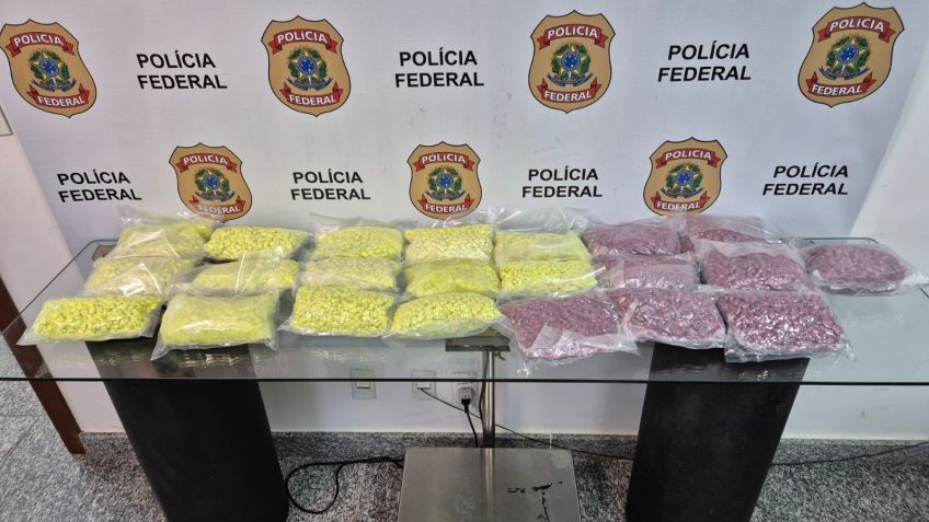 "Abacaxizinhos" de ecstasy foram localizados em mala de homem preso • Polícia Federal
