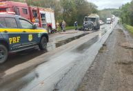 Quatro pessoas morrem após colisão entre carro e caminhão no RS