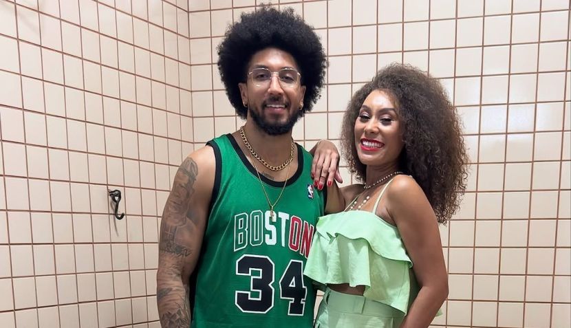 Ágata Moura e Renan Justino se casaram na terceira temporada de "Casamento às Cegas Brasil" • Reprodução