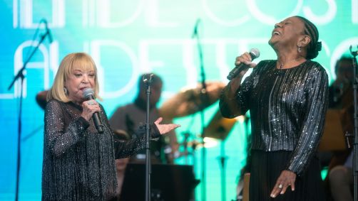 Alaíde Costa e Claudette Soares se apresentaram no palco São Paulo Square do The Town na sexta-feira (13)