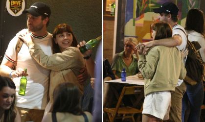 Alice Wegmann e namorado curtem barzinho no Rio; veja fotos