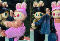 Ana Furtado é "agarrada" por Labubus e brinca: "Só sei que amei"