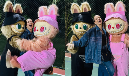 Ana Furtado é "agarrada" por Labubus e brinca: "Só sei que amei"