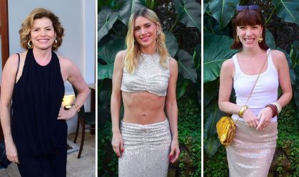 Elenco de "Vale Tudo" se reúne em festa de Carolina Dieckmmann; veja fotos