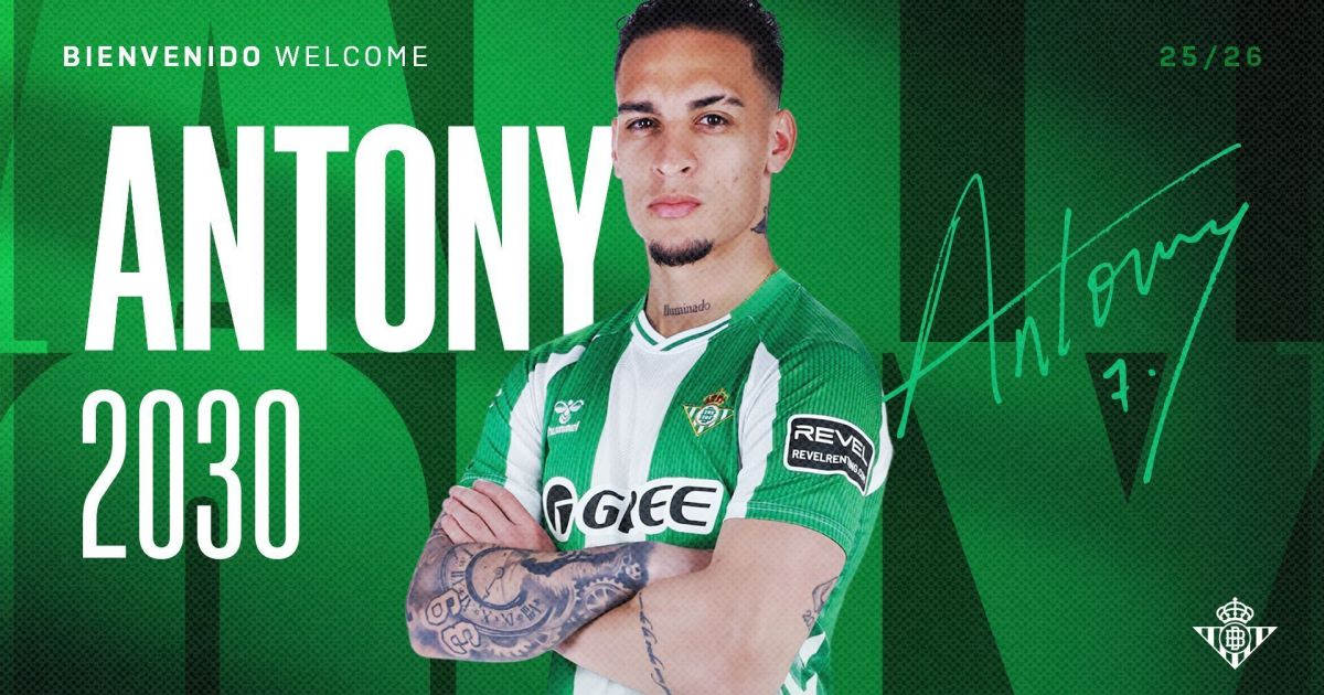 Após longa negociação, Betis anuncia Antony em definitivo | CNN Brasil