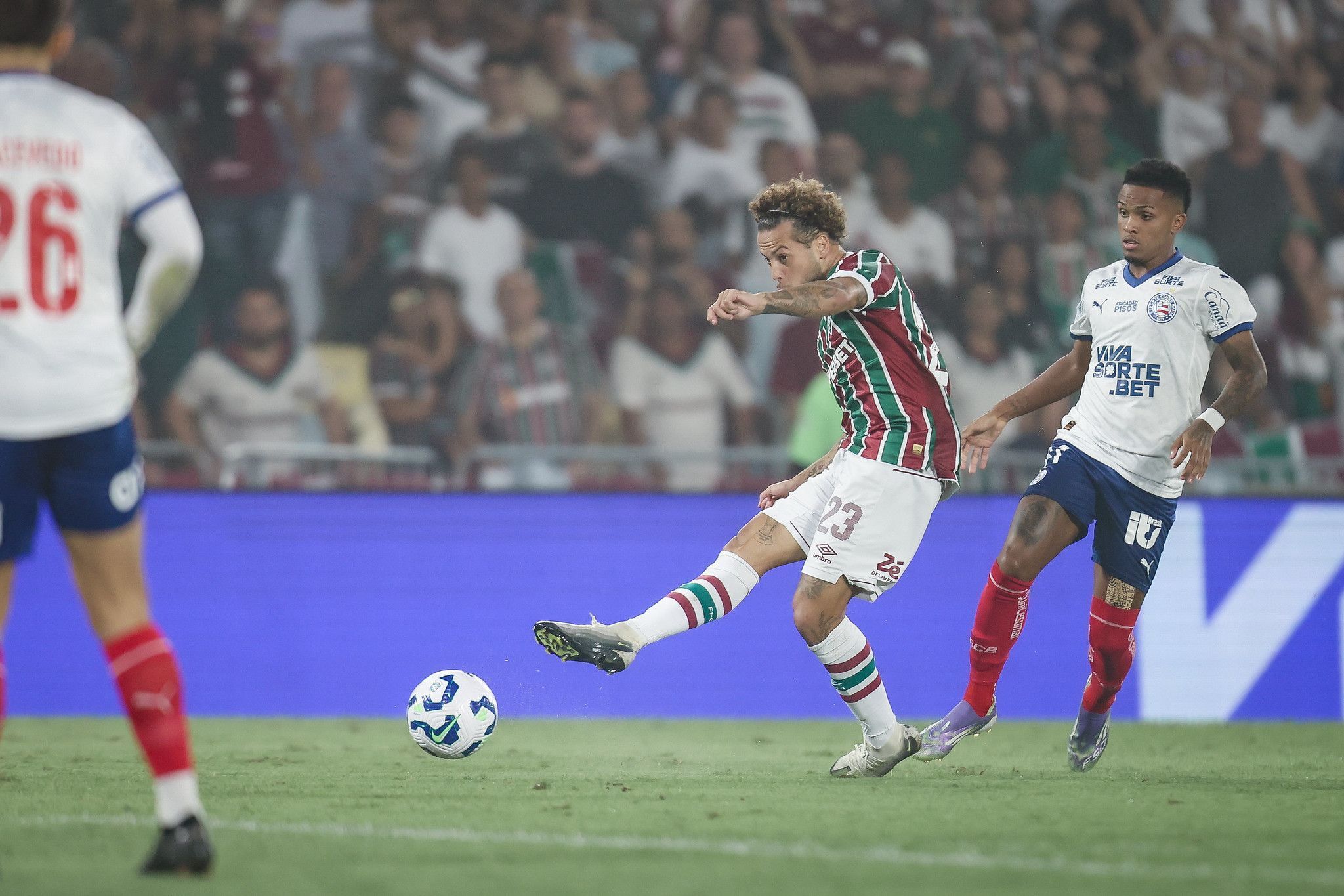 Lance de Fluminense x Bahia, pela Copa do Brasil