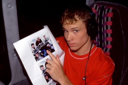 Brian Littrell, dos Backstreet Boys, em Miami Beach, em 1997