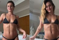 Musa do Salgueiro, Bruna Griphao exibe resultado de drenagem linfática