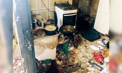 Crianças em situação de abandono são resgatadas em casa com ratos e baratas