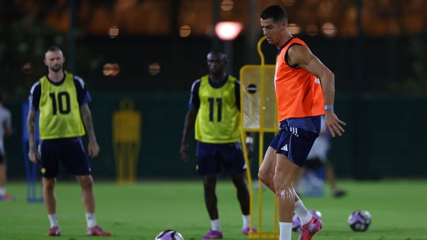 Cristiano Ronaldo em treino do Al-Nassr • Foto: Divulgação/ Al-Nassr