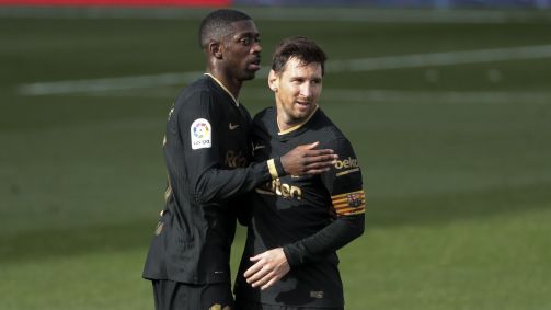 Ousmane Dembélé e Messi nos tempos de Barcelona