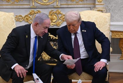 Netanyahu diz que não concordou com Estado palestino em reunião com Trump