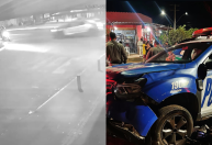 Vídeo: Viatura da PM atropela motociclista durante abordagem em Goiás