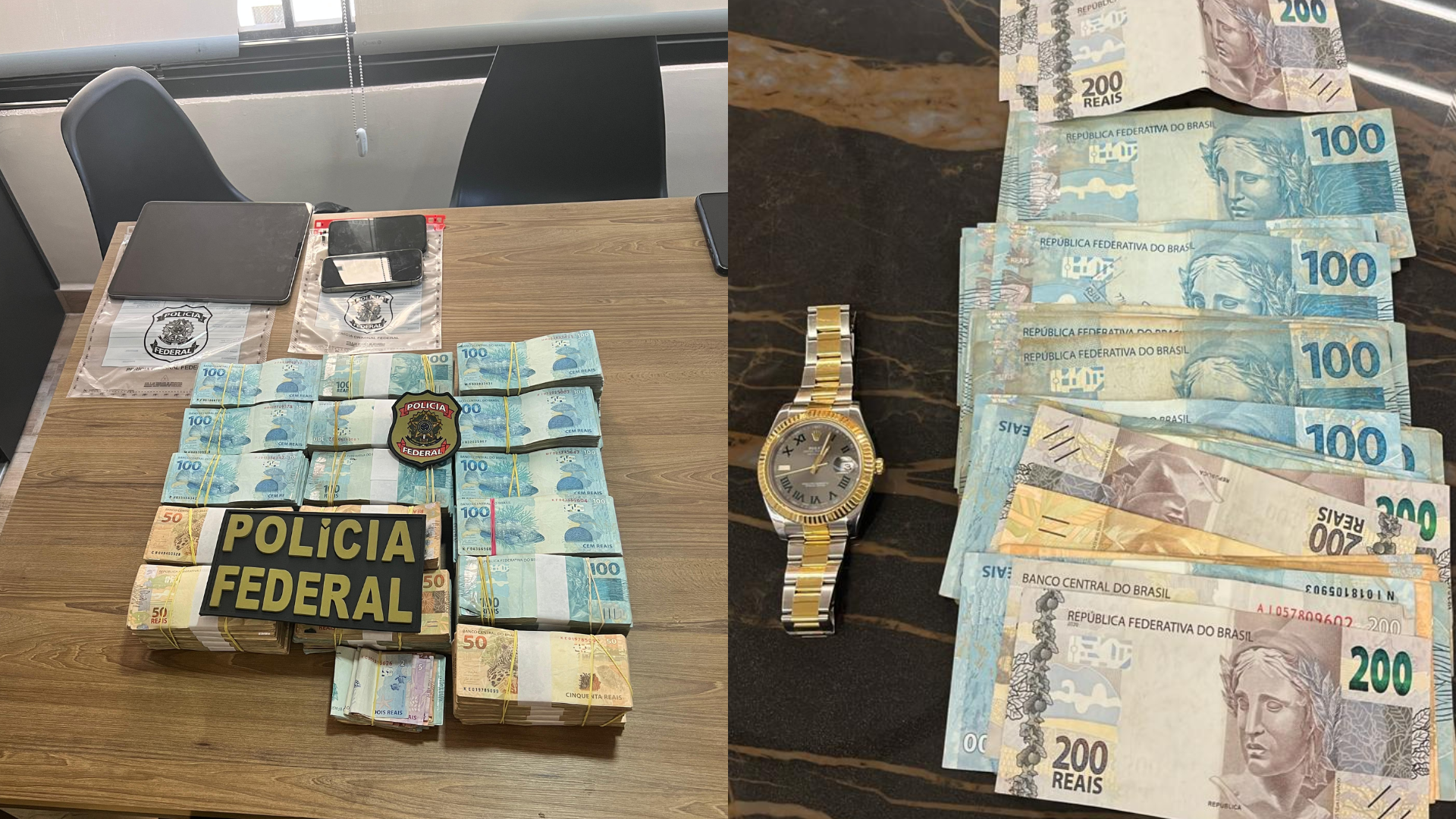 A corporação informou que cumpre, na capital paulista, cinco mandados de prisão temporária, dez mandados judiciais de busca e apreensão, sequestro de valores e bloqueio de bens
