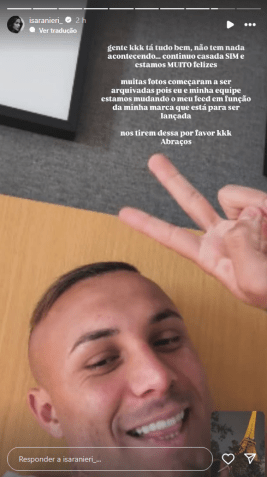 Isa Ranieri, esposa de Everton Cebolinha, desmentiu rumores de término por suposta noitada de jogadores do Flamengo • Reprodução/Instagram