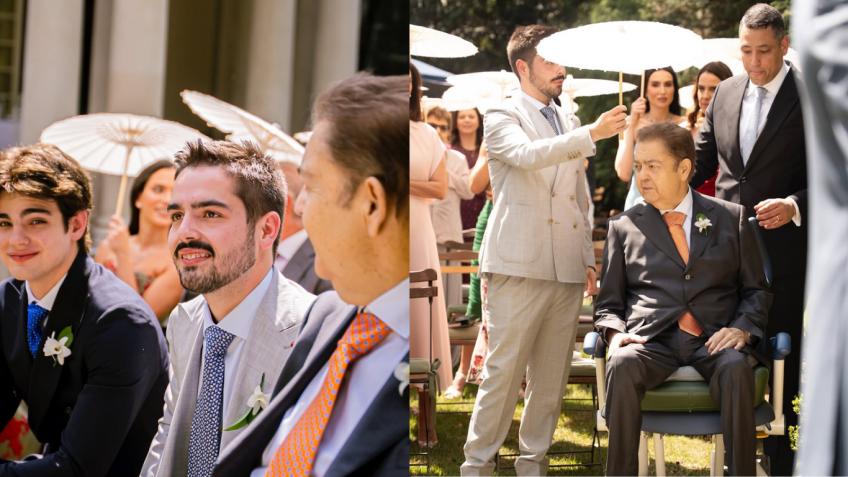 Faustão ao lado dos filhos mais novos: João e Rodrigo Silva • Instagram/João Silva