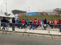 NFL no Brasil: torcedores enfrentam fila para entrar na Neo Química Arena