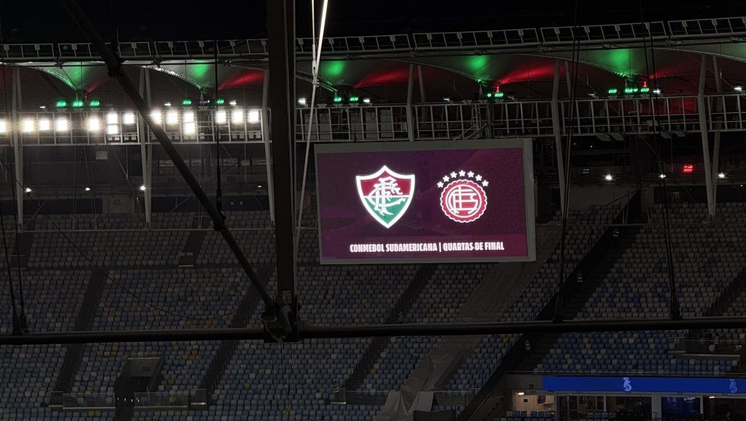 O Maracanã antes de Fluminense x Lanús, pela Copa Sul-Americana