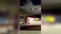 Vídeo: Caminhão pega fogo no pátio do Aeroporto de Viracopos, em SP