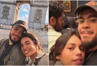 Filho de Preta Gil e ex-BBB Alane posam em Paris