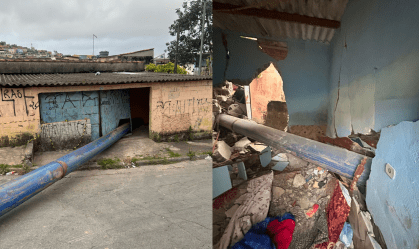 Idosa morre após queda de tubulação da Sabesp em casa na Grande SP