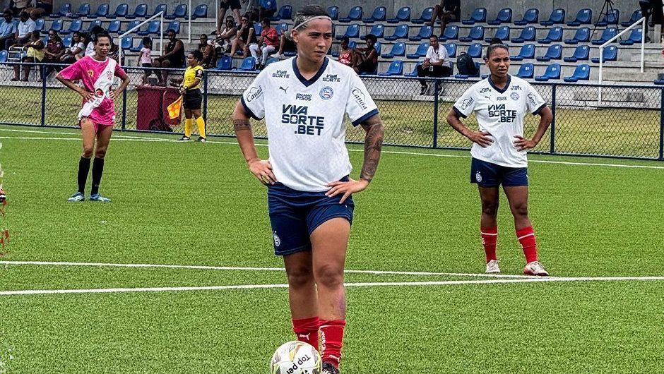 Atacante Gica marcou nove gols em jogo do Bahia feminino