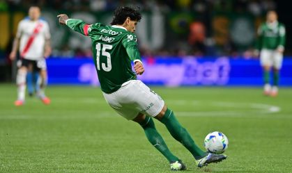 Gustavo Gómez, zagueiro do Palmeiras, se lesionou contra o River Plate