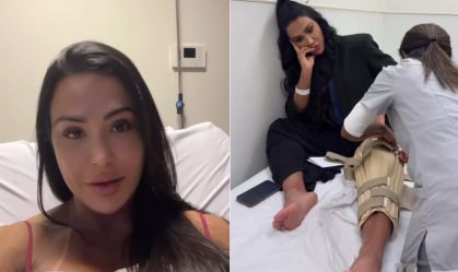 "Dança dos Famosos": Após lesão, Gracyanne Barbosa aparece no hospital