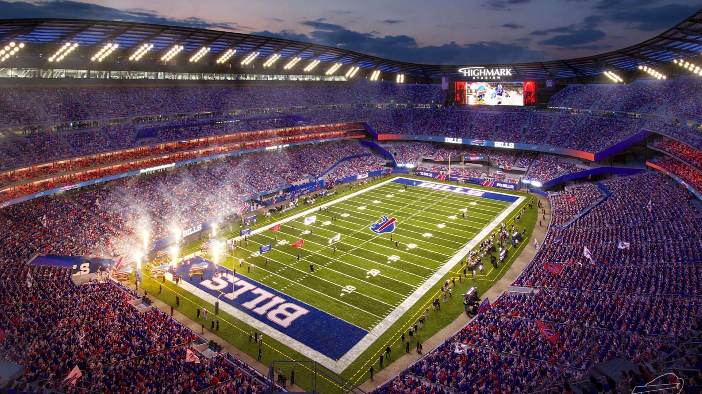 Projeto do Highmark Stadium, casa do Buffalo Bills, da NFL