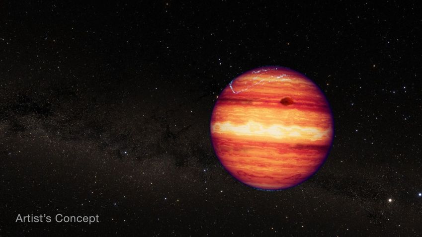 SIMP-0136 tem 15 vezes a massa de Júpiter e um dia de 2,4 horas • NASA, ESA, CSA, Joseph Olmsted (STScI)/Divulgação