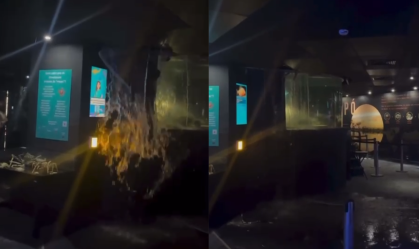 Vídeo: teto desaba após vazamento de aquário no Rio de Janeiro