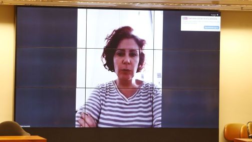 Deputada federal Carla Zambelli (PL-SP) durante oitiva na Comissão de Constituição e Justiça (CCJ), na Câmara dos Deputados, em 10 de setembro de 2025