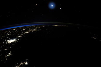 Registros foram feitos a partir do ponto de vista do astronauta a bordo do laboratório espacial