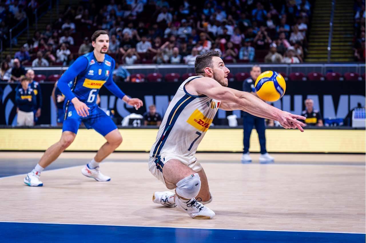 Seleção da Itália em ação no Mundial Masculino de Vôlei