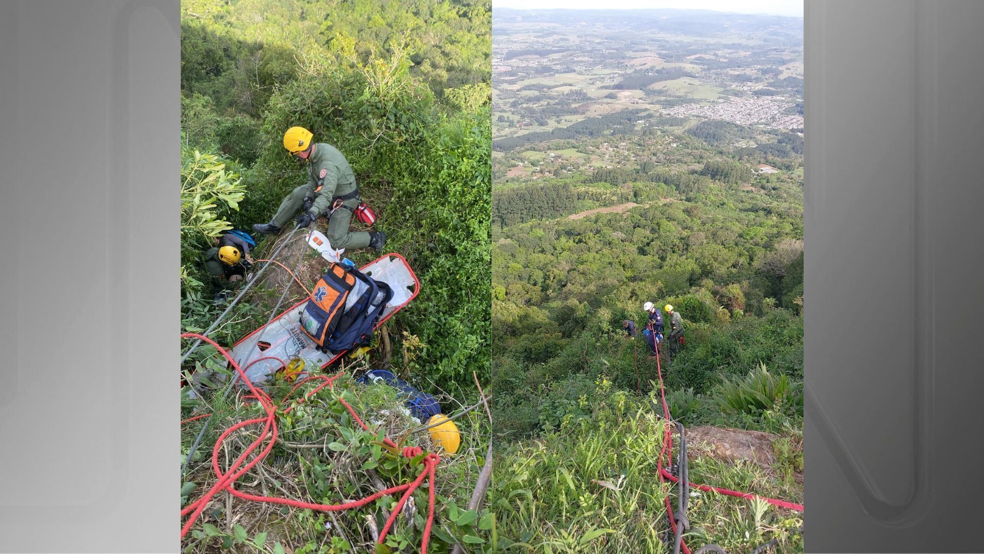Imagem de destaque do post: Turista mineira sofre acidente durante voo de paraglider em morro no RS