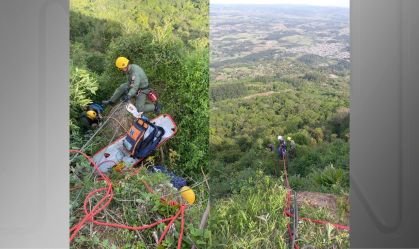 Imagem de destaque do post: Turista mineira sofre acidente durante voo de paraglider em morro no RS