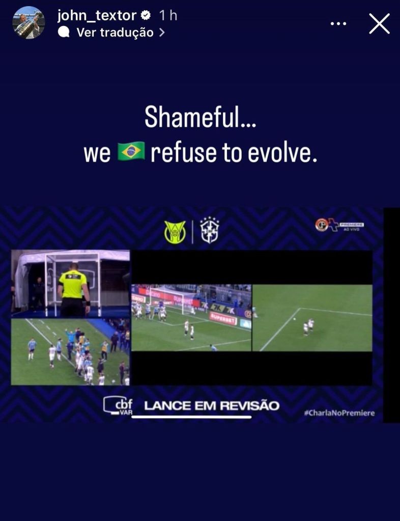 Postagem de John Textor, dono da SAF do Botafogo, em suas redes sociais