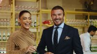 Juliana Paes posa ao lado de David Beckham: "Novos amigos"