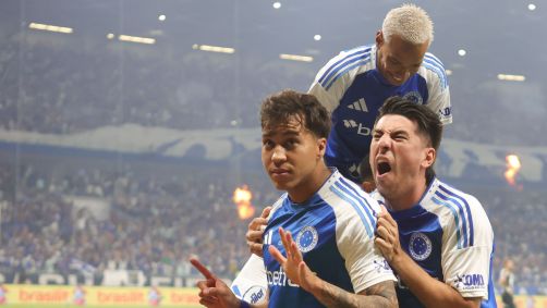 Kaio Jorge comemora gol durante Cruzeiro x Atlético-MG pelas quartas de final da Copa do Brasil