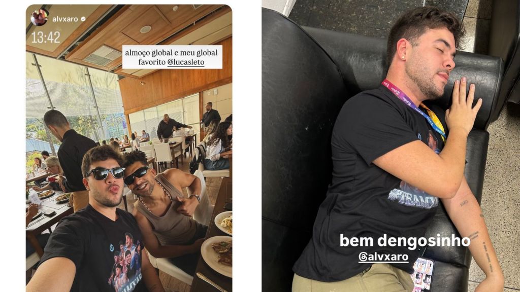 Lucas Leto e Álvaro nos ensaios da "Dança dos Famosos"