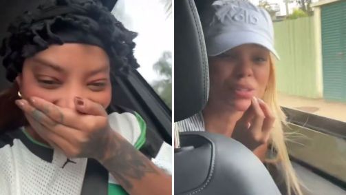 Ludmilla faz pegadinha com Brunna e diverte fãs